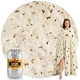 Zulay Extra Large Burritos Tortilla Throw Blanket – Wrap Yourself Like a Giant Taco! Double-Sided, Funny & Ultra Cozy Novelty Blanket, Super Soft 285 GSM Flannel, 60 Inches