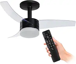 Ventilador de Teto Arno Ultimate Bivolt Preto VX14, 150W, Controle Remoto, 6 Velocidades, 4 Funções e Iluminação para 2 Lâmpadas