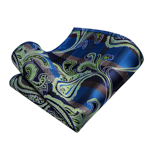 Image of YourTies Floral Ties for Men Silk Tie and Pocket Square Set Business Formal Mens Neckties with Gift Box Wedding