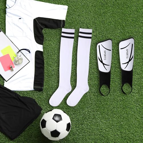 Protector tibias y calcetines de fútbol niños con protección tobillo 6