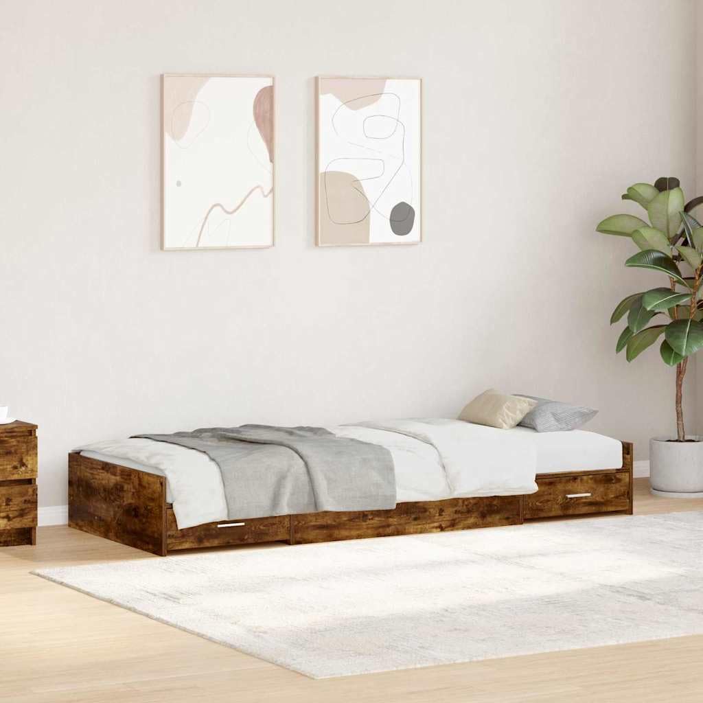 Lite drewno sosnowe nowoczesne wezgłowie 90 x 190 cm Brązowy