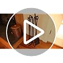Plow & Hearth Tall 5 Piece Hand Forged Iron Fireplace Tool Set with Poker, Tongs, Shovel, Broom, and Stand 7-in Diam. x 32.5 H Black