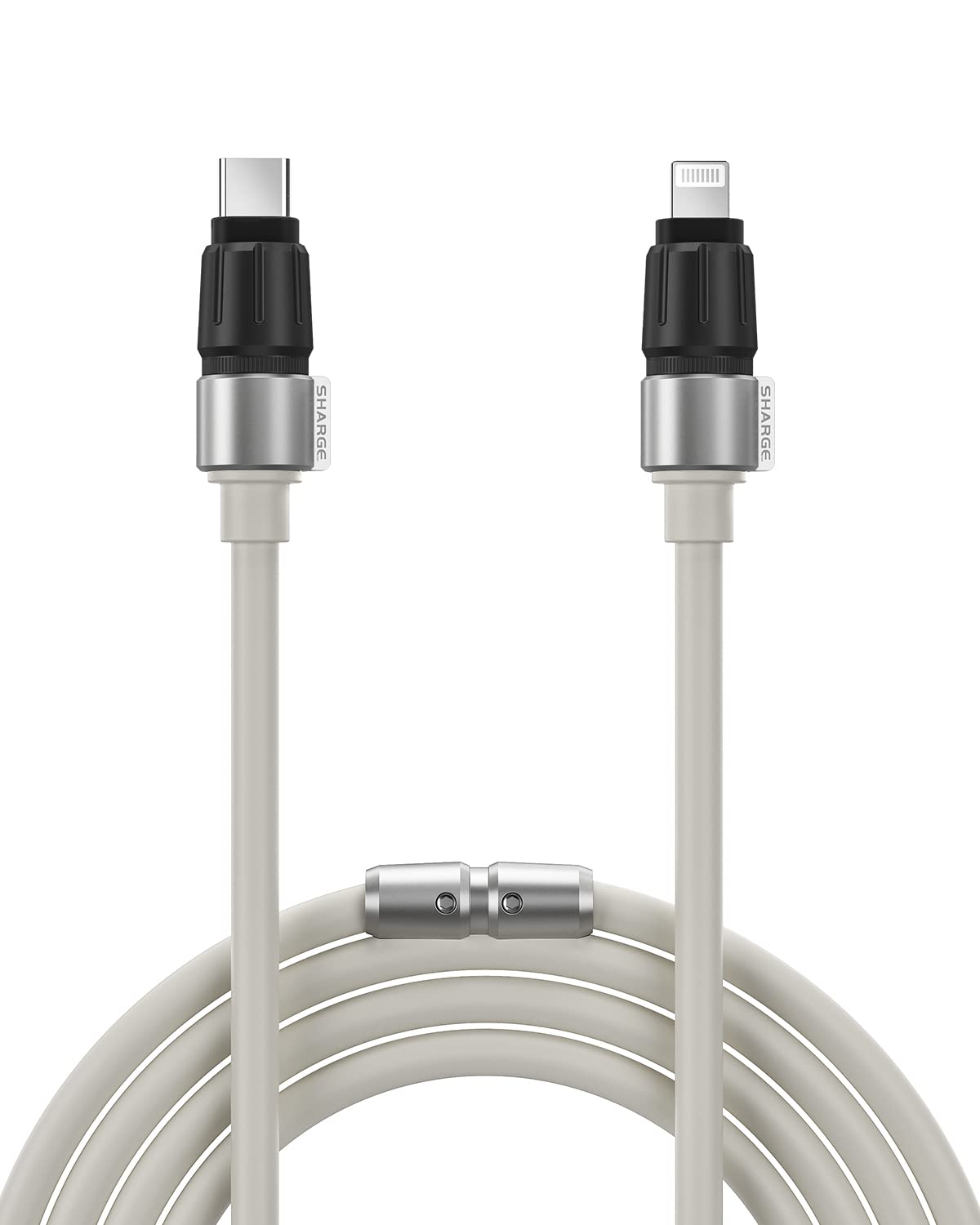 sharge iPhone Charger USB C to Lightning Cable, Fast Charging iPhone Charger Cord for iPhone 16 15 14 13 12 Pro Max XR XS, iPad and More(3.9ft) (White)