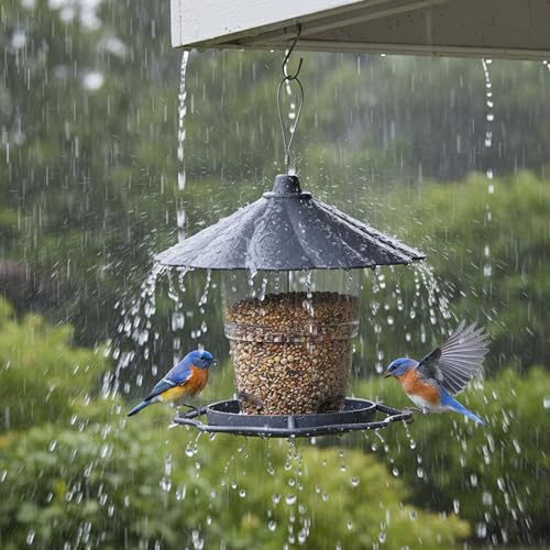 Mangeoire oiseaux suspendue résistante aux intempéries de 28oz