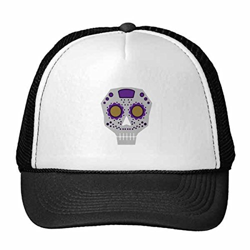 Casquette Mexique illustration crâne en nylon violet finitions ajustables