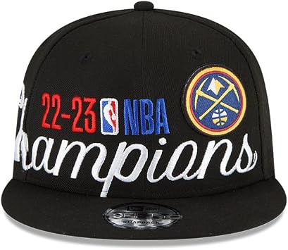 New Era Men's NBA Championship Adjustable 9FIFTY Locker Room Snapback Cap - Flat Bill Structured Baseball Hat