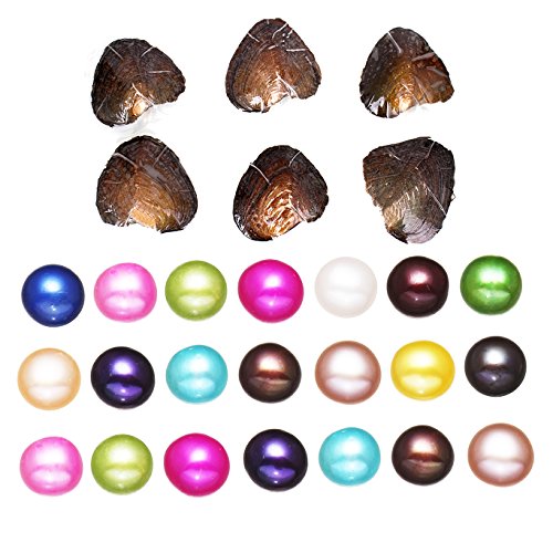 Freshwater Round Oyster Pearl Cultured Oysters With Pearls Inside 20 Colors 6.5-7mm 20PCS