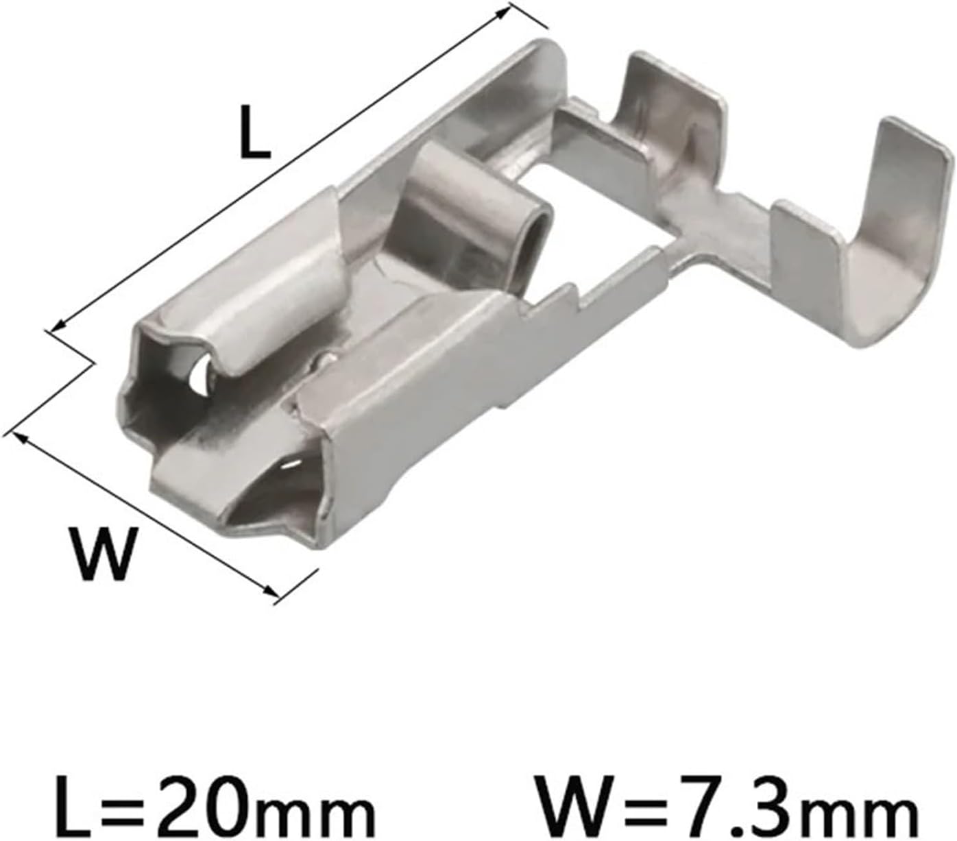 20/50/100/200/Pcs 6.3 MM Car Headlight Terminal Elbow With Lock Far/Near Light Two Wire Connector ST730932-3 (Color : Female, Size : 200 pcs)