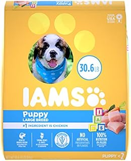 IAMS PROACTIVE HEALTH Smart Puppy Large Breed Dry Puppy Food with Real Chicken, 30.6 lb. Bag