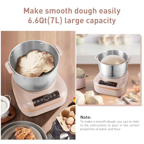 Electric-Dough-Maker-with-Ferment-Function-7L66QT-Dough-Mixer-Machine-with-Stainless-Steel-Bowl-Kitchen-Stand-Mixers-Flour-Kneading-Machine-for-Pizza-Bread-Microcomputer-Timing
