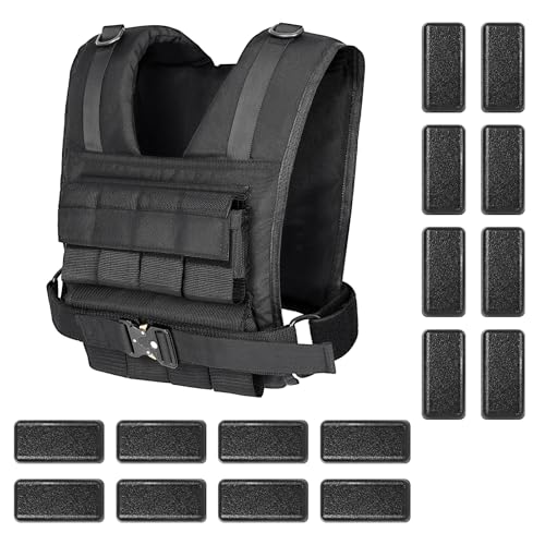 Weighted Vest Men 35lbs | 45lbs, Weighted Workout Vest With Removable Iron Weights, Weight Vest for Men and Women, Heavy Duty Weighted Exercise Vest for Strength Training Running Walking