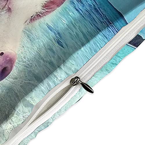 Parure de lit pig microfibre supérieure avec housse de couette king