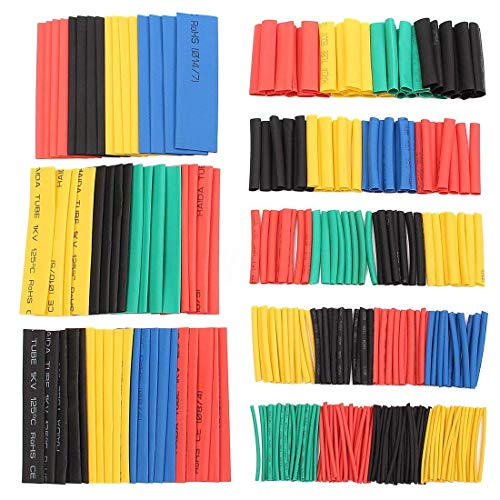 328pcs voiture câble électrique tube thermorétractable de gaine thermorétractable gaine d'assortiment de gaine de câble Cover
