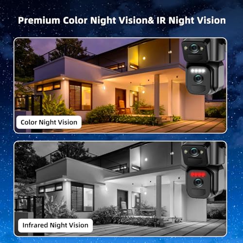 Tutoview 4K 8Mp Solar Security Cameras Wireless Outdoor Battery Powered, 2.4Ghz Dual Lens Bullet & 360°Ptz Linkage Outdoor Security Camera With Solar Panel thumb #3
