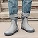 CKWLXQY Men's Deck Boots,Ankle Rubber Rain boots Waterproof Anti-Slip Waterproof Shoes, Fishing Boating Boots Water Work Shoes for Men