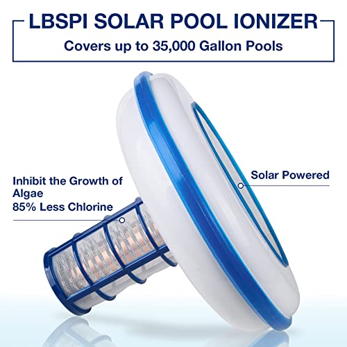 Ionizador solar para piscina, limpiador solar para piscinas y spas, clarificador de agua eficaz y equipo de limpieza de fuentes