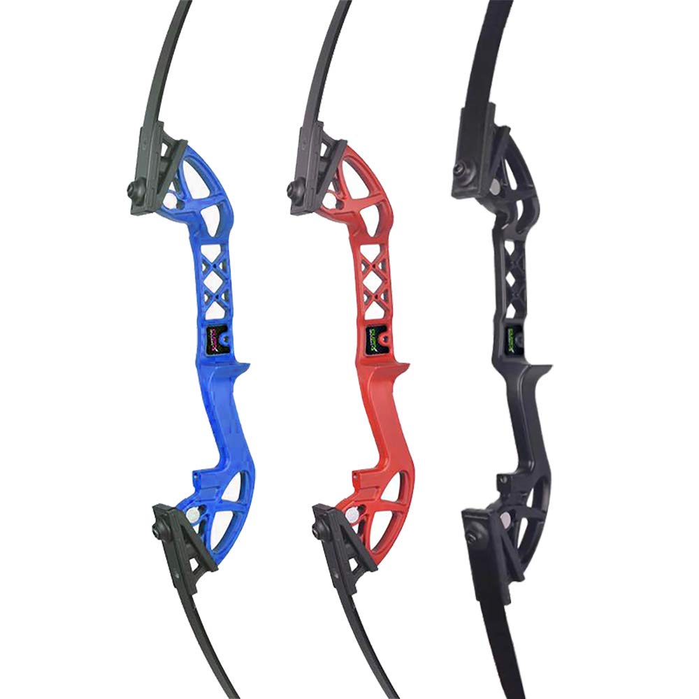Tiro con L'Arco 52" Takedown Arco Ricurvo 30lbs 40lbs Arco Dritto Spina Dorsale 500 Frecce di Carbonio Arco Lungo Caccia all'aperto Mano Destra (Rosso, 30lbs)