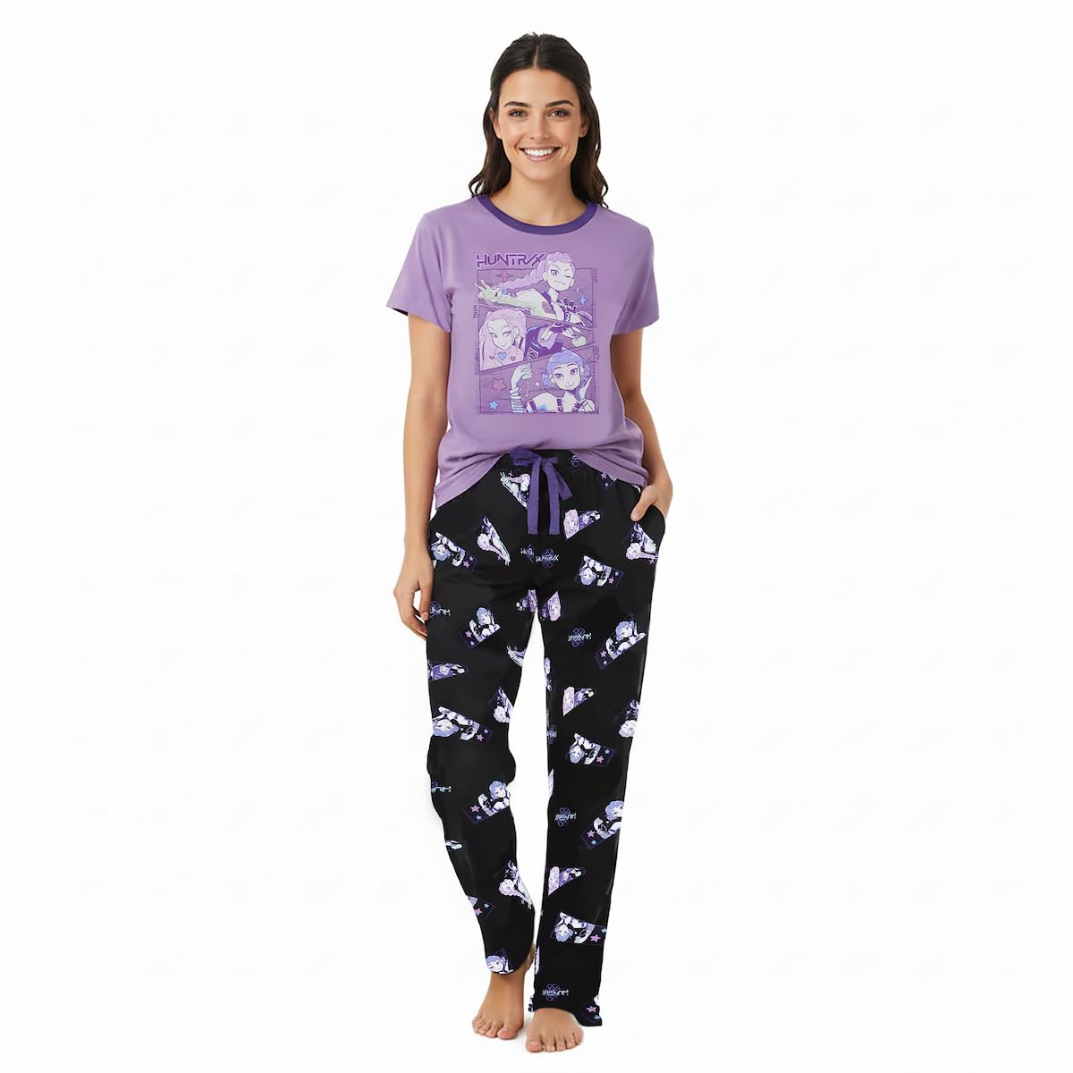 Bioworld KPop Demon Hunters Character Womens AOP Pajama Set