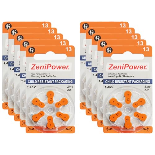 ZeniPower Hearing Aid Batteries Size: 13 (60 Batteries)