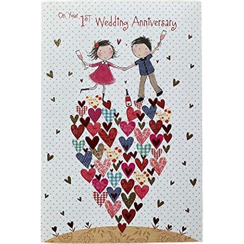 Wishing Well Studios Greetings Card - 1st Wedding Anniversary Cover