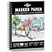 STATIONERY ISLAND Marker Papier A4 60 Sheets 73lb/120g Bleedproof Skizzenbuch Spiralgebundenes Skizzenblock zum Skizzieren Illustrieren Malen