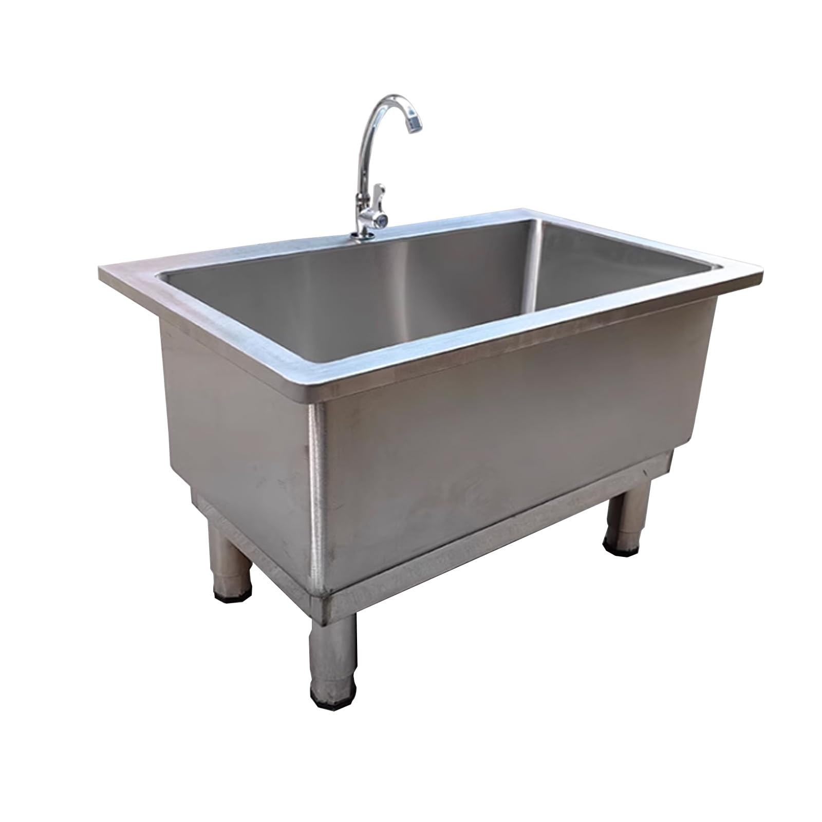 asdchZen Mop Pool Slop Sinks,Floor Mount Mop Sink, Commercial Kitchen Restaurant Sink,Stainless Steel Laundry Tub For Indoor Outdoor Garage Backyard,60x40x50cm/2 6x1 7x19.6in