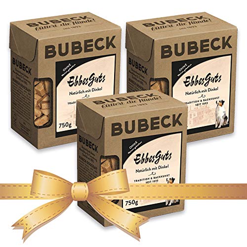 Bubeck | 3 x 750g Hundekekse | Natürlich und hart Gebacken | Snackbox | die ideale Belohnung für unterwegs (Pute)