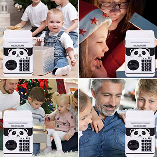 Refasy Piggy Banks for Kids 2-4 Year Old,Mini ATM Electronic Coin Bank for Children Great Xmas Birthday Gifts for Girl Money Bank Mini ATM Piggy Bank for Kid Age 5-13 Money Savings Box Toys White