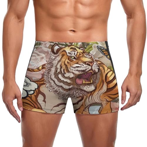 Maillot de bain homme maillot de bain slip short de bain fleurs tigrées