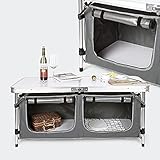 WilTec Armario Camping Cocina Camping Plegable Portátil Vacaciones Accesorios Outdoor Acampada Exterior