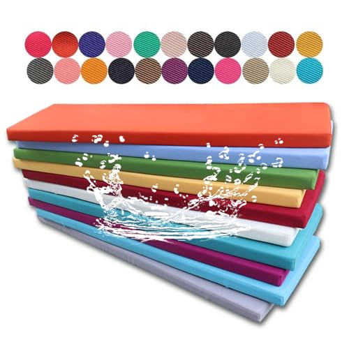 FEEGAR Coussin de Banc Jardin sur Mesure, Coussin Banc Housse Polyester Imperméable Antidérapant...
