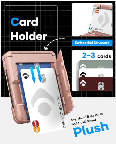 Image of for Samsung Galaxy Z Flip 8 Wallet Case, Hinge Protection, Rose Gold | Card Slot (2-3 Cards), Outer Screen Protector, Military Protection, Rugged Hard Protective Phone Cover for Galaxy Z Flip 8