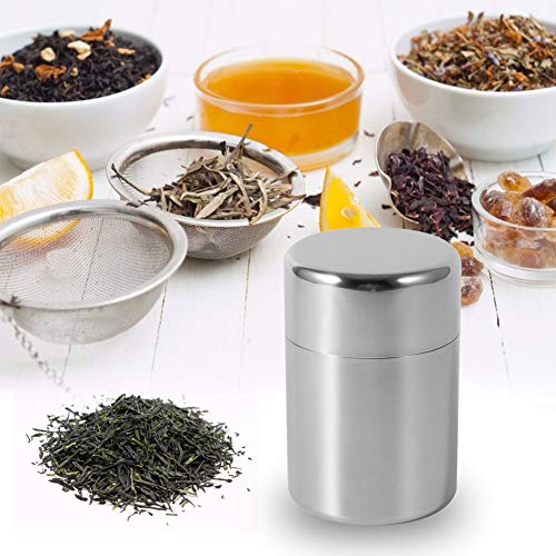 Haofy Latas de té de acero inoxidable, botes de cocina casera para almacenamiento de azúcar de café de té(Small) - Imagen 3