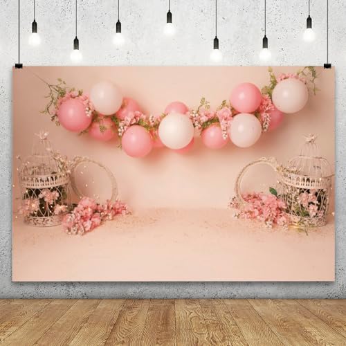 Fondo Fotográfico YongFoto 7x5ft Rosado Blanco miniatura 2