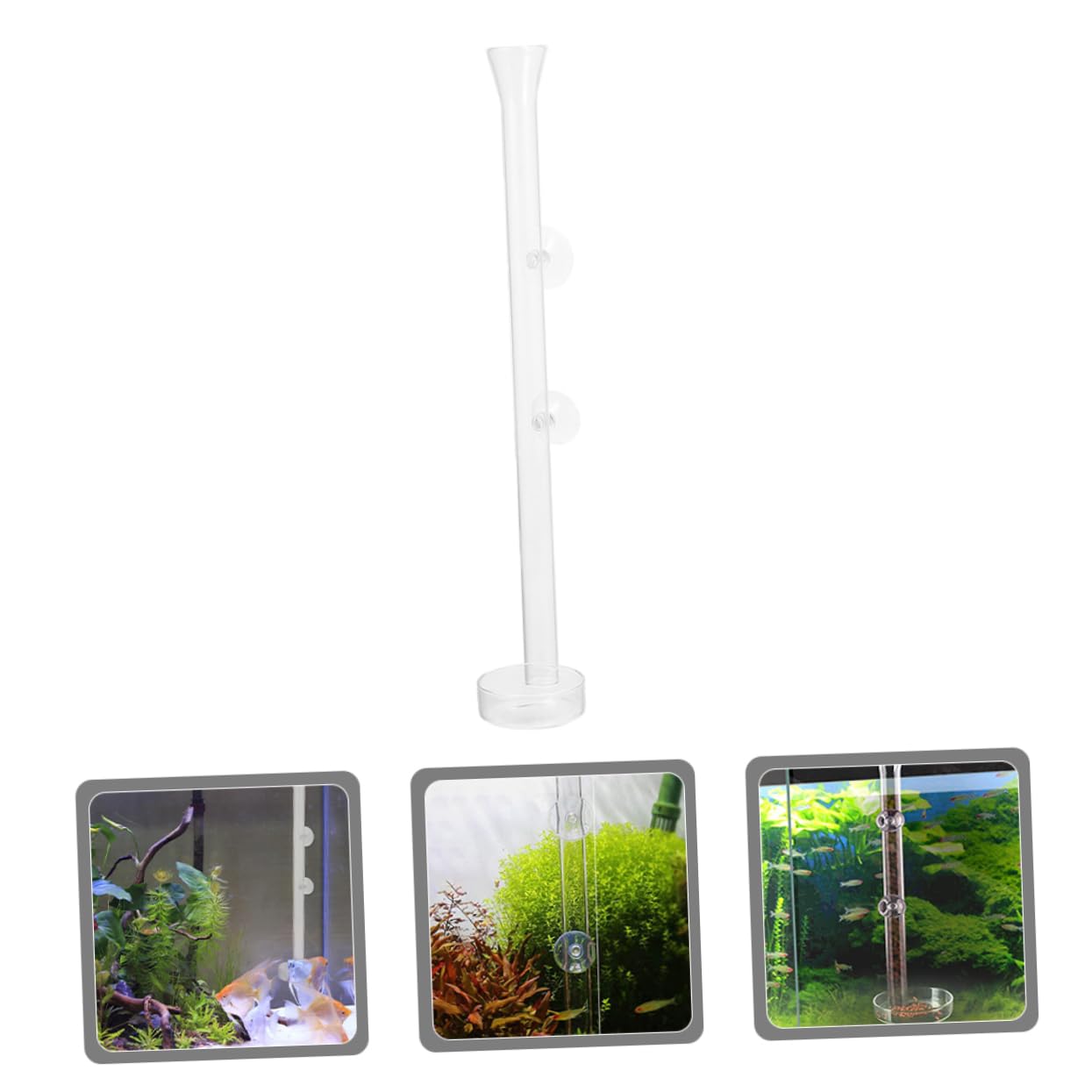 GANAZONO Aquarium Feeder Tube for Shrimp Durable Acrylic Material Fish Tank Accessory Easy to Install