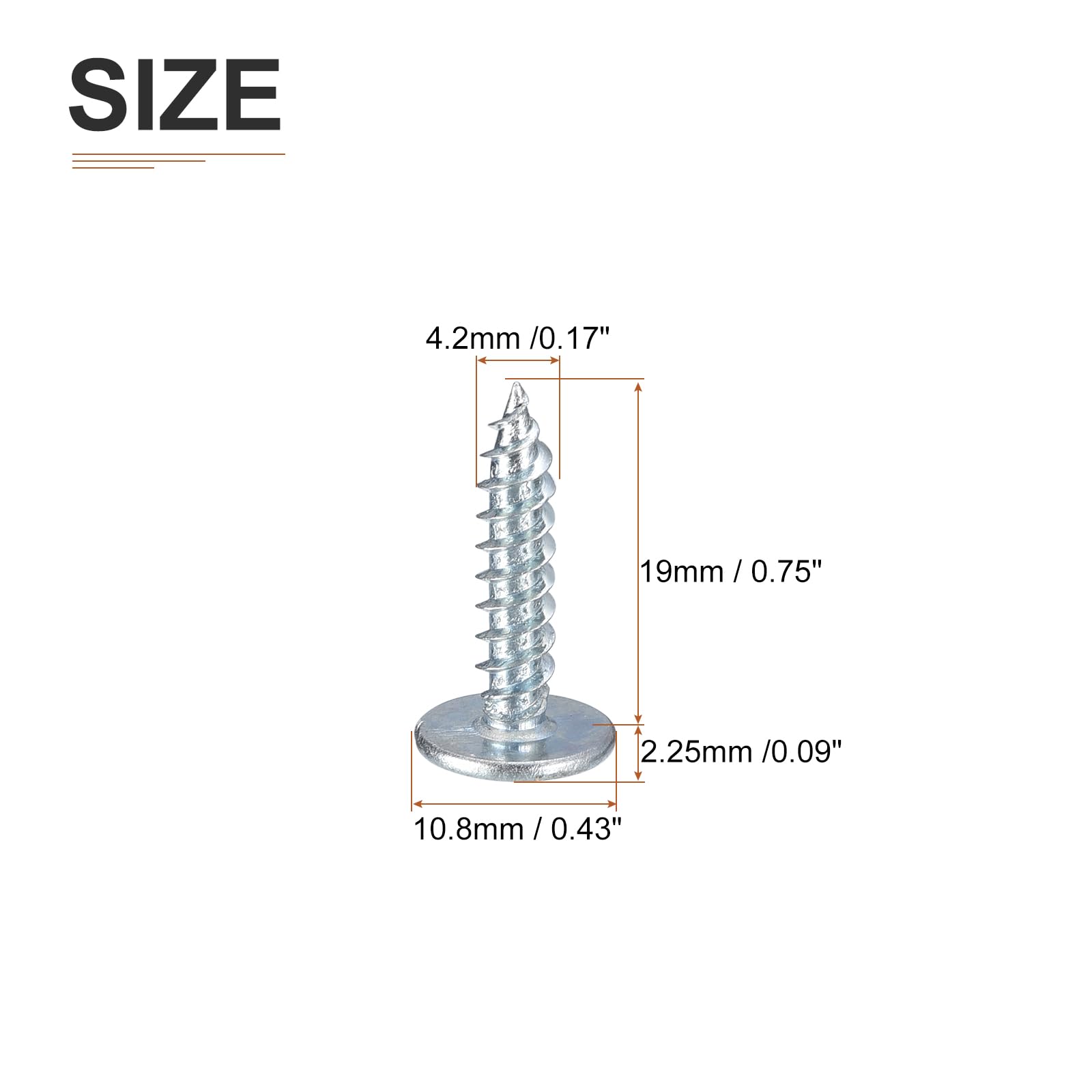 QUARKZMAN 500Pcs #8 x 3/4" Viti Autofilettanti A Testa Phillips Argento