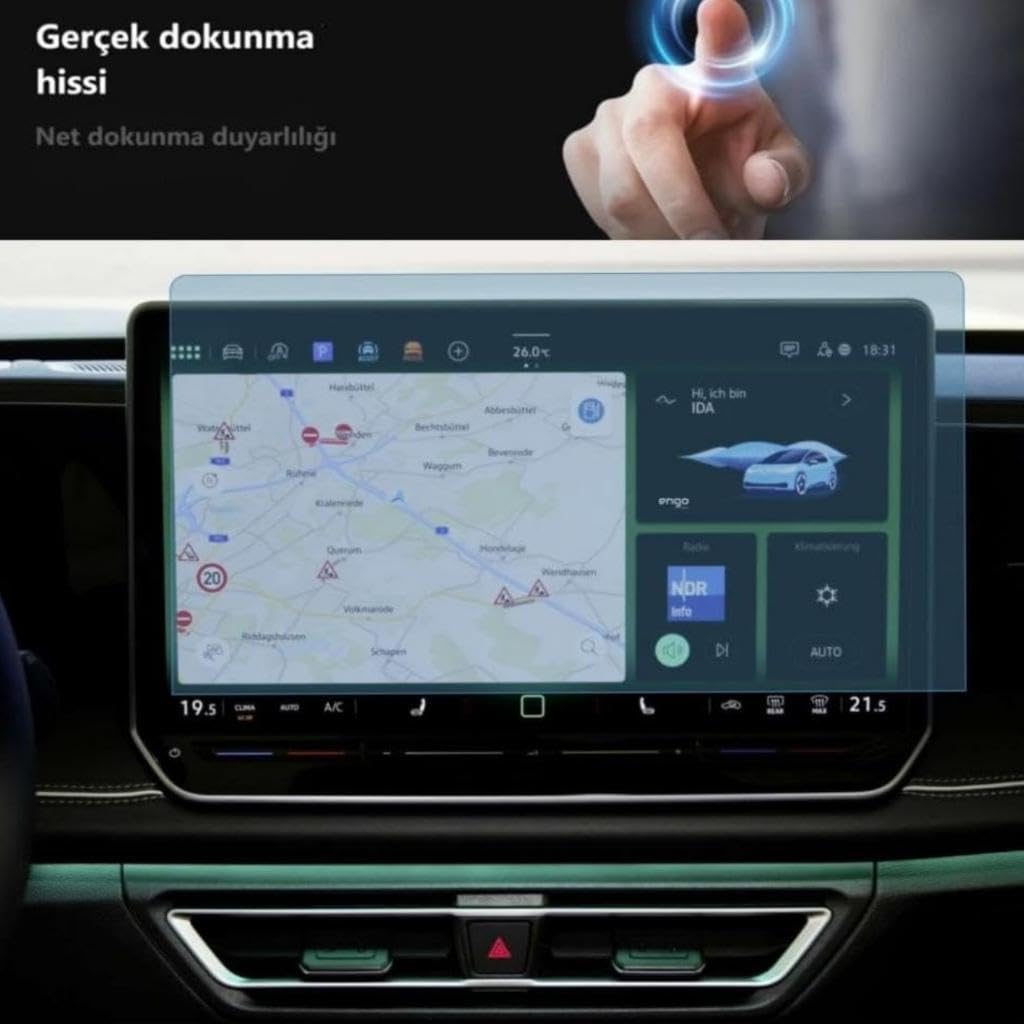 Engo Volkswagen Golf 8.5 10.3 inç Multimedya Ekran Koruyucu Nano