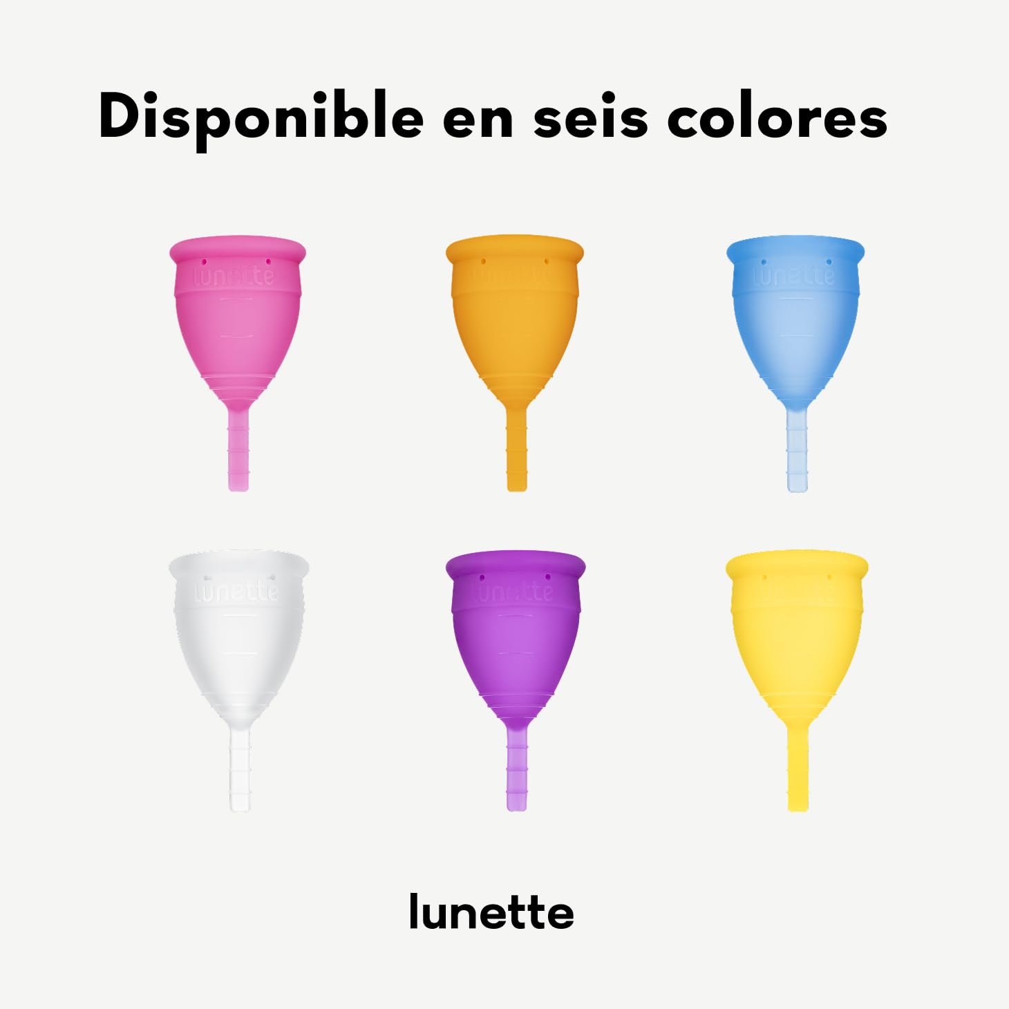Lunette Copa Menstrual Reutilizable Protección 12 Horas de Comodidad Silicona Médica Suave – Alternativa a Tampones, Duración 10 Años, Talla 1 Violet — view 6