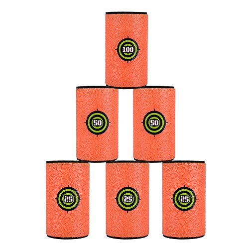 Yosoo Large Size EVA Target Soft Targets Foam Toy Gun Shoot for Elite Series Blasters Kid Toy Game Gift, 6Pcs