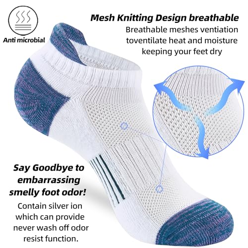 Image of ATBITER Women's Ankle Socks Cushioned Running Athletic No Show Socks-6Pairs | Ladies Low Cut Short Workout Gym Socks With Tab Non Slip for Yoga Pilates Casual Dress Flats Sneaker Shoe Size 6-8 /8-10 /10-12