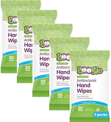 Baby Wipes by Boogie Wipes, Baby Wipes, Wet Wipes for Face, Hand, Body & Nose, Alcohol-Free, Hypoallergenic and Moisturizing Aloe 100 Count