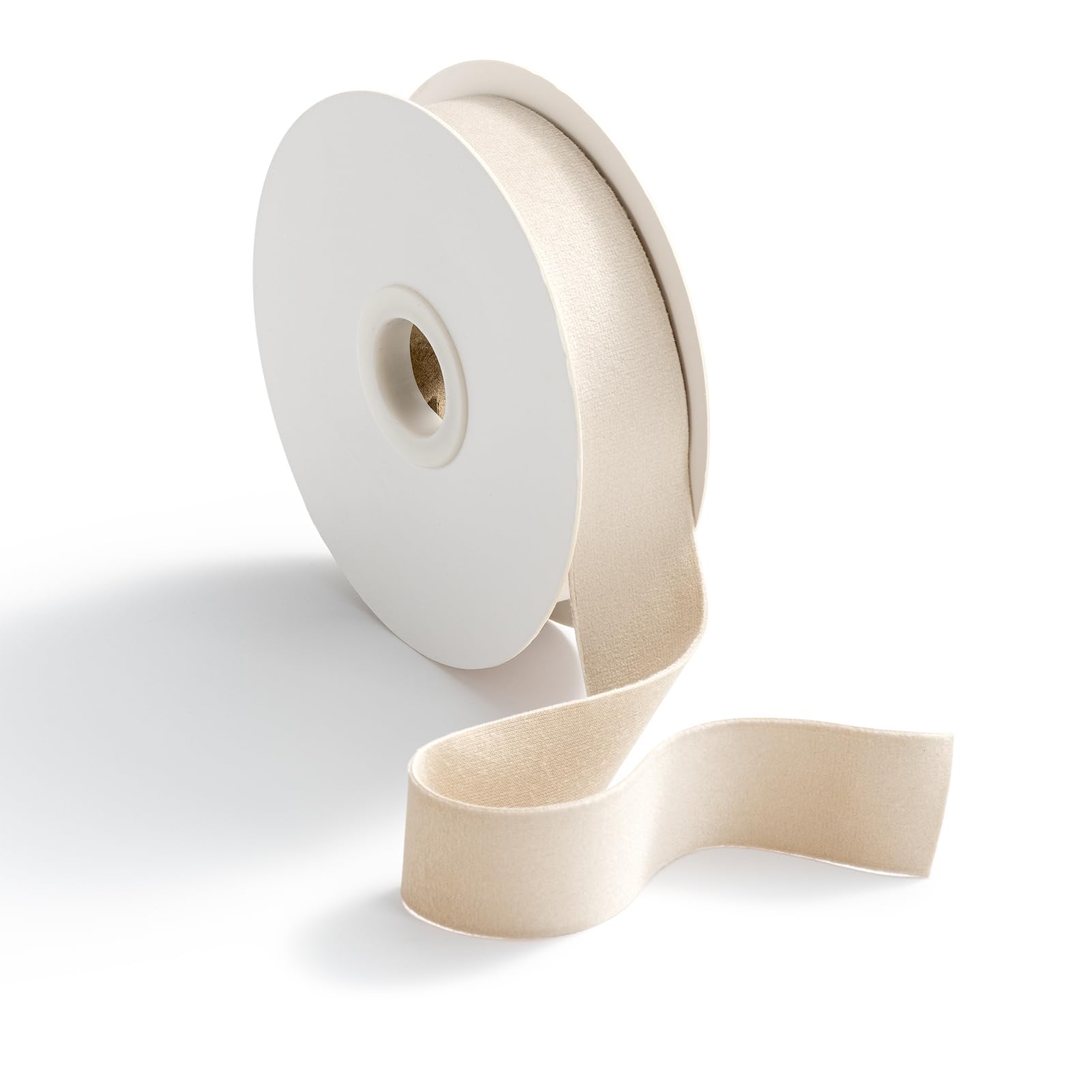 Schleifenband 2,5 Cm Weiß Aus Doppelsatin – 25 Meter Rolle Für Geschenke & Deko