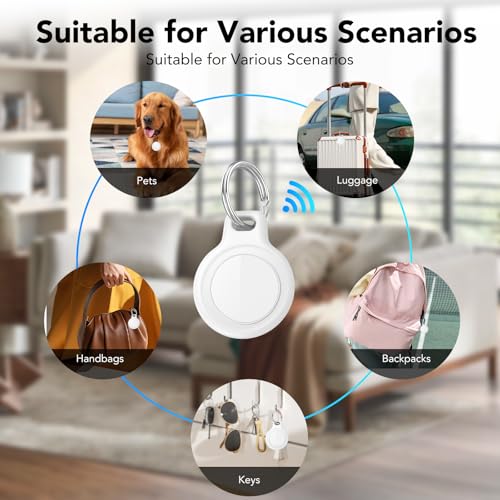 Image of Air Tracker Tag-2 Pack, Smart Bluetooth Tracker for Apple Find My (iOS Only), IP67 Waterproof Tracker with Keychain, Item Finder and GPS Finder for Keys, Luggage, Wallet, etc, Replaceable Battery