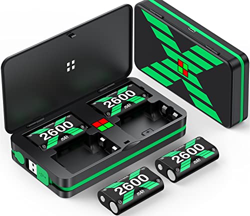 4X2600Mah Xbox Controller Battery Pack Compatible For Xbox One/Xbox Series X/S Rechargeable Battery Packs For Xbox One S/X/One Elite Fast Charger Batteries #TOP1