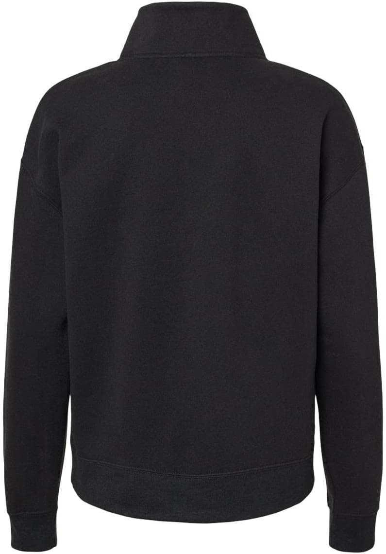 MV Sport - Women's Sueded Fleece Quarter-Zip Sweatshirt - W22713 - M - Black