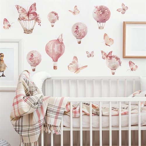 Vinilos decorativos sacinora mariposa rosa para pared miniatura 2