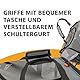 Ferplast Hundebox Voyager Carrier, Transportbox Katze, Hundetasche, verstellbare Griffe und Schultergurt, Sicherheitsgurt, beidseitige Öffnung, mit Kissen, max. 15 kg, 50 x 35 x 37 h cm, Grau