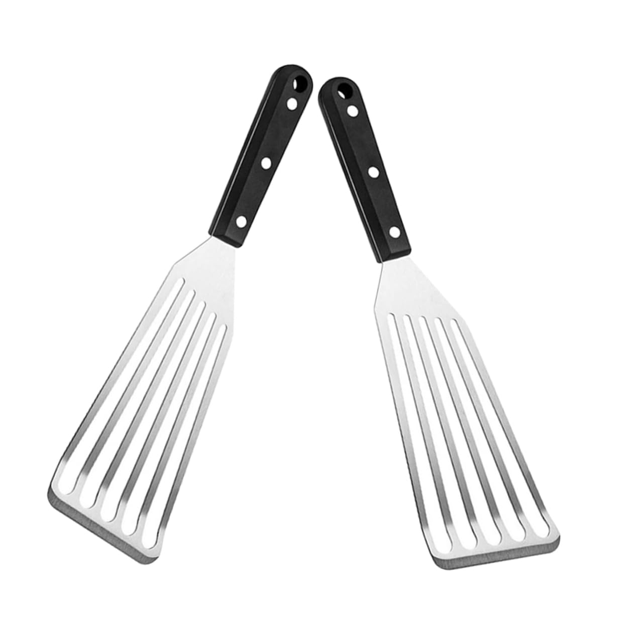Toyvian 8piezas Espátula Inoxidable Para Cocina De Espátula Ranurada Para Freír Voltear y Cocinar Carne Herramienta Multifuncional Para y