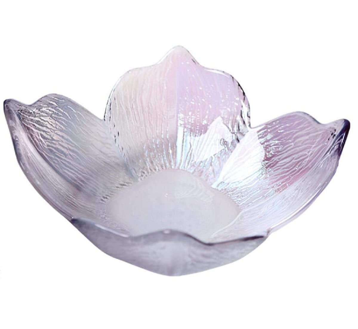 JUNYFFF Phnom Penh Glass Salad and Fruit Bowl - Large Clear Restaurant Serving Bowls - Great for Salad, Cereal, Pasta, Snacks, Desserts - Multi Colored
