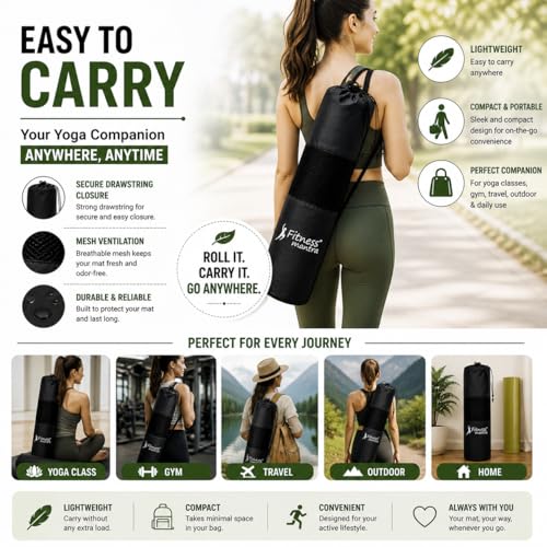 Image of Fitness Mantra TPE Yoga Mat for Women & Men | Anti-Slip Alignment Design | Premium Cushioning Exercise Mat for Yoga, Gym & Workout | Lightweight & Durable | 6mm Thickness |AlignFlow| Lime Green|
